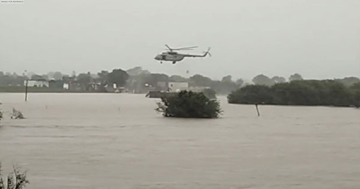 Madhya Pradesh: Pregnant woman, family airlifted from flooded Ujjain village